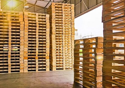 Stack of Wooden Pallets for Shipping — Houston, TX — Quality Pallet