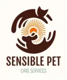 Logo: Brown cat and dog embracing a sun; "Sensible Pet" with "Care Services" below.