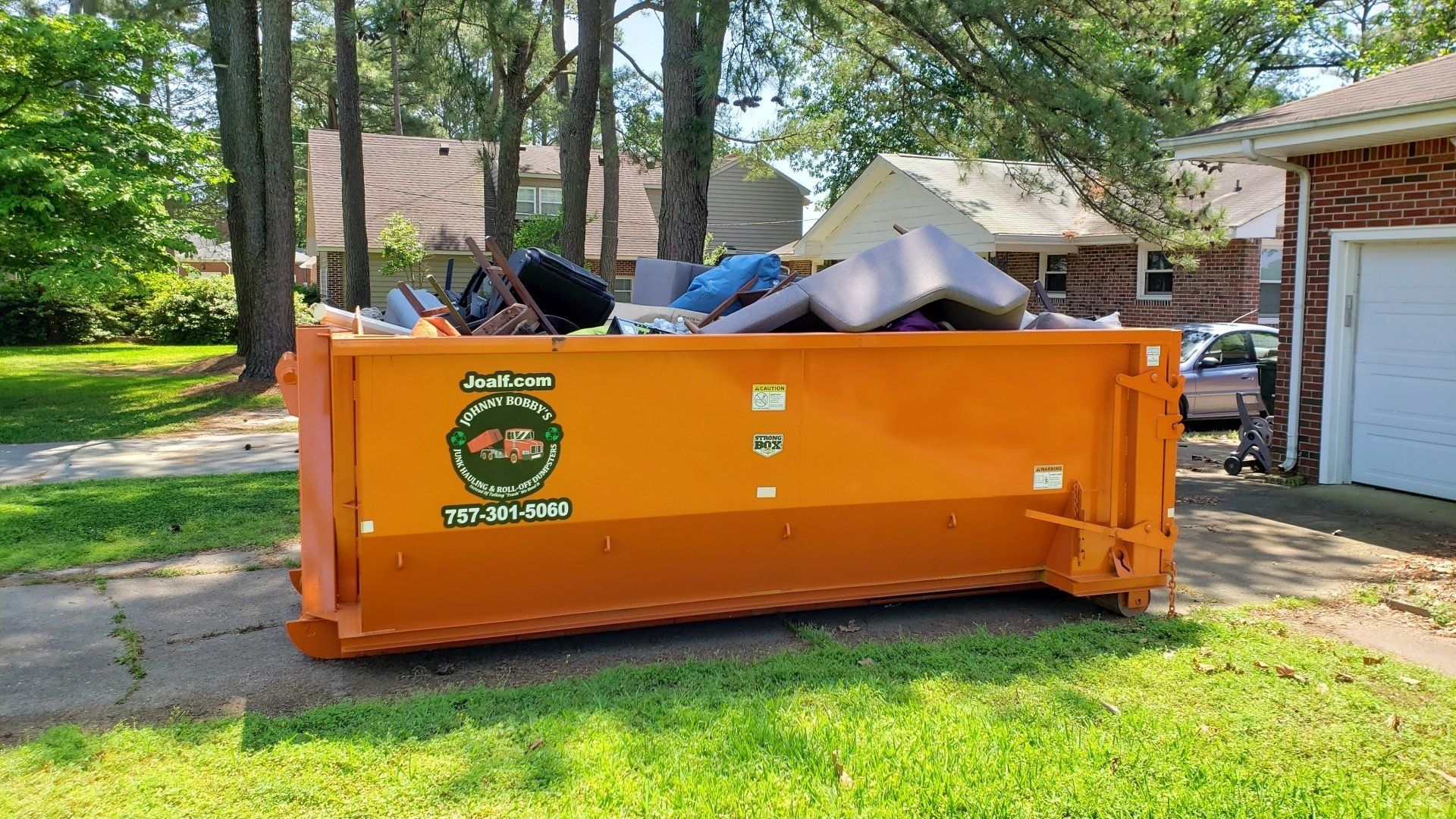Overloaded dumpster
