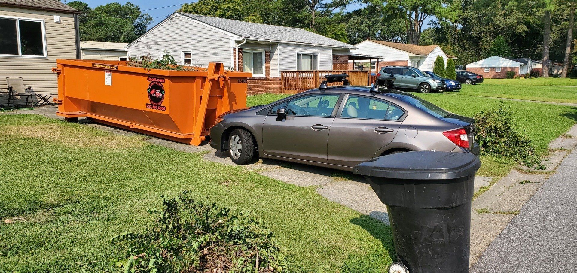 Blocked dumpster