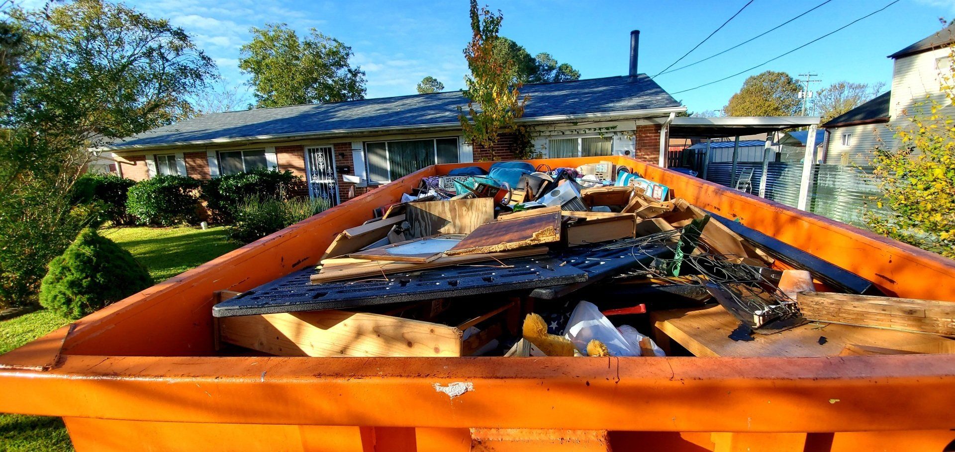 Properly loaded dumpster
