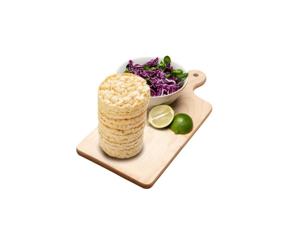 produzione di gallette di mais a San Giorgio delle Pertiche con lime e insalata di cavolo rosso