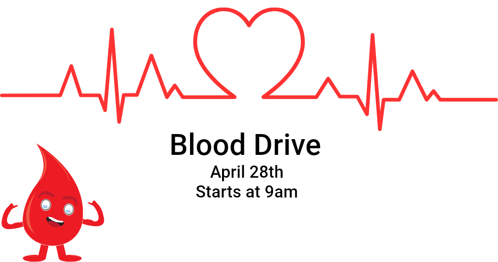 A red heart-shaped pulse line graphic above text: 