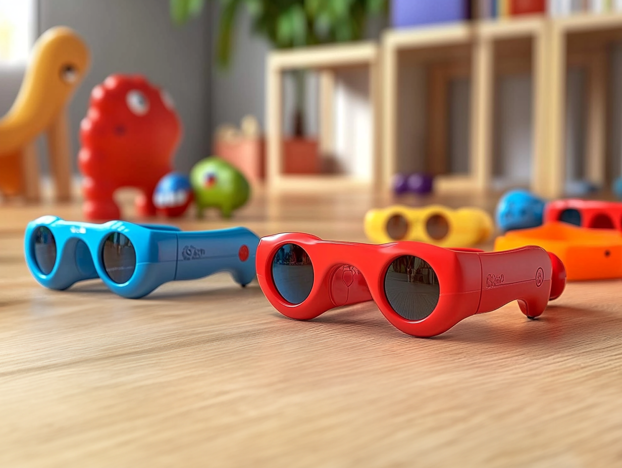 an A.I iimage of cool modern sunglasss for kids