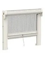 Zanzariera verticale a molla con bottoni antivento e rete elettrodaldata