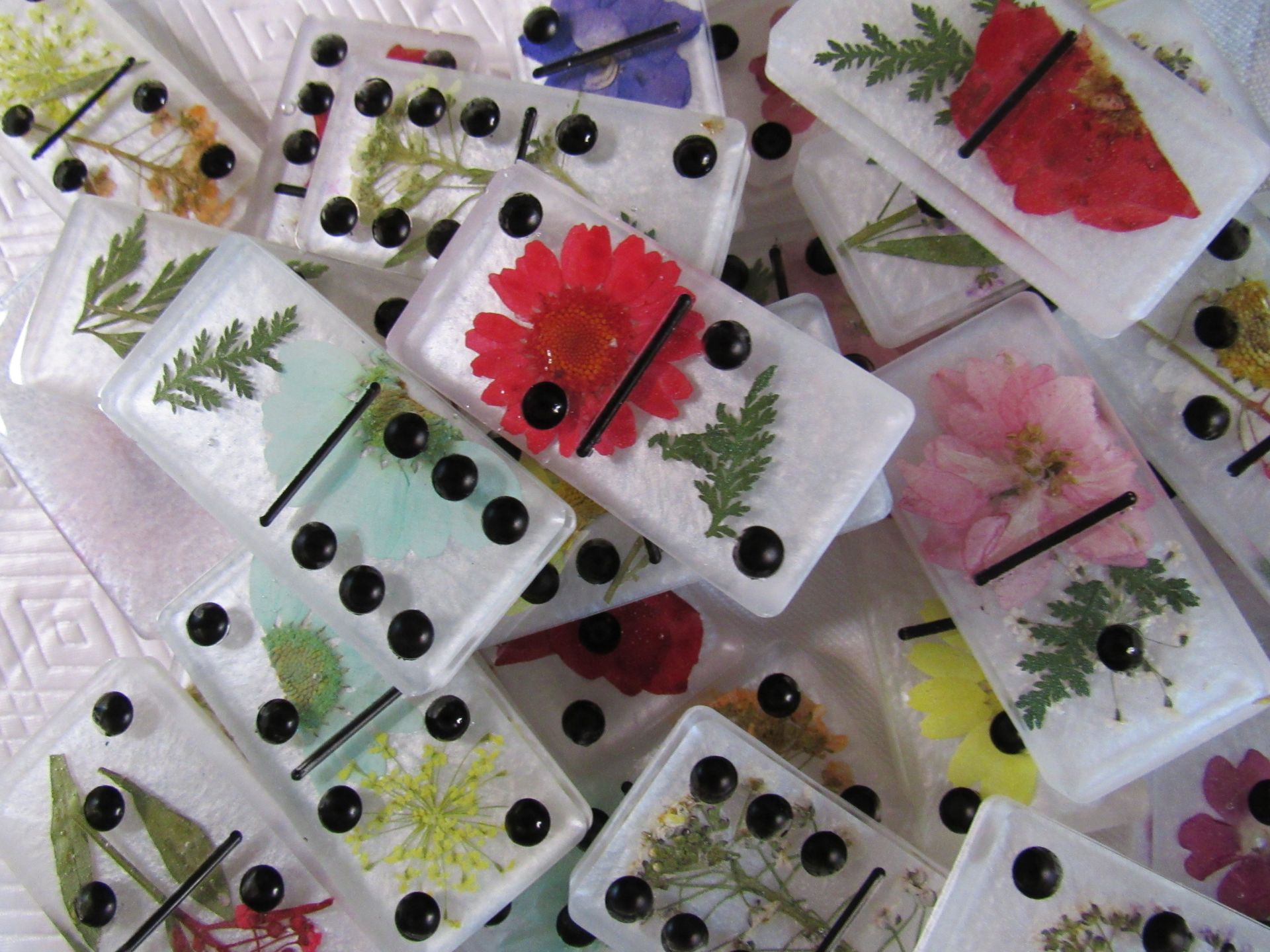 Vibrant Floral Dominoes