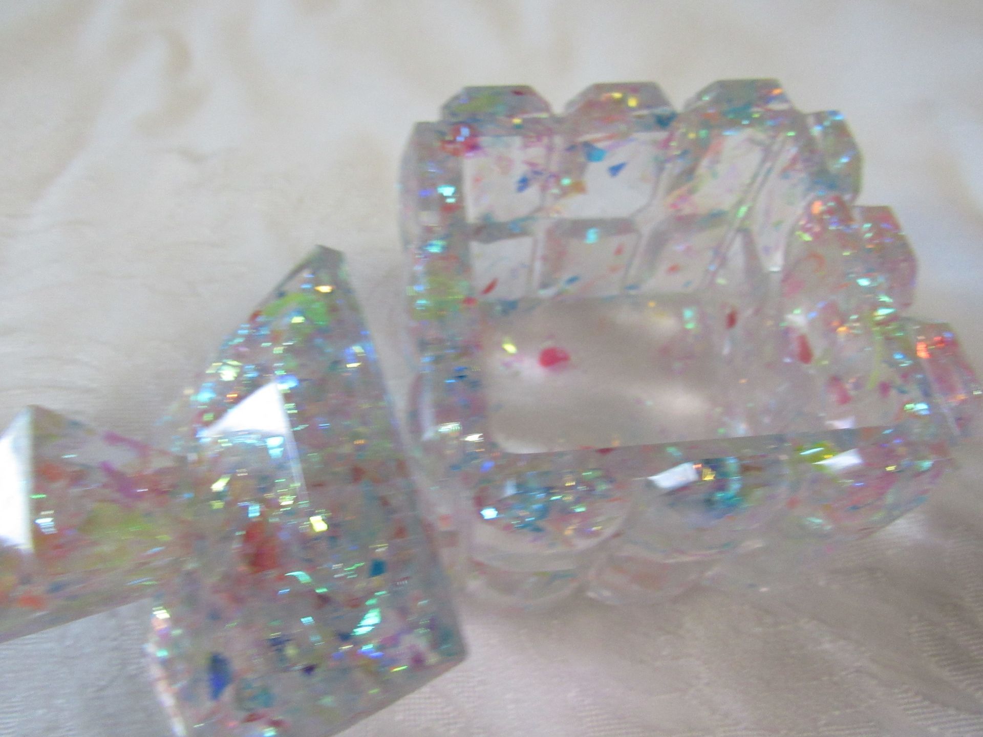 Clear Confetti Trinket / Jewelry Box