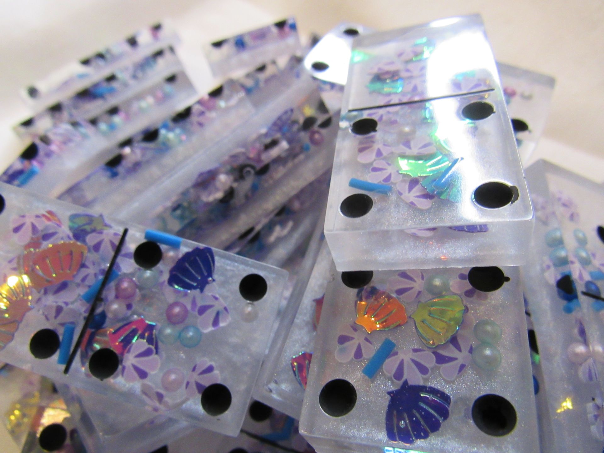 Funfetti Seashell Dominoes