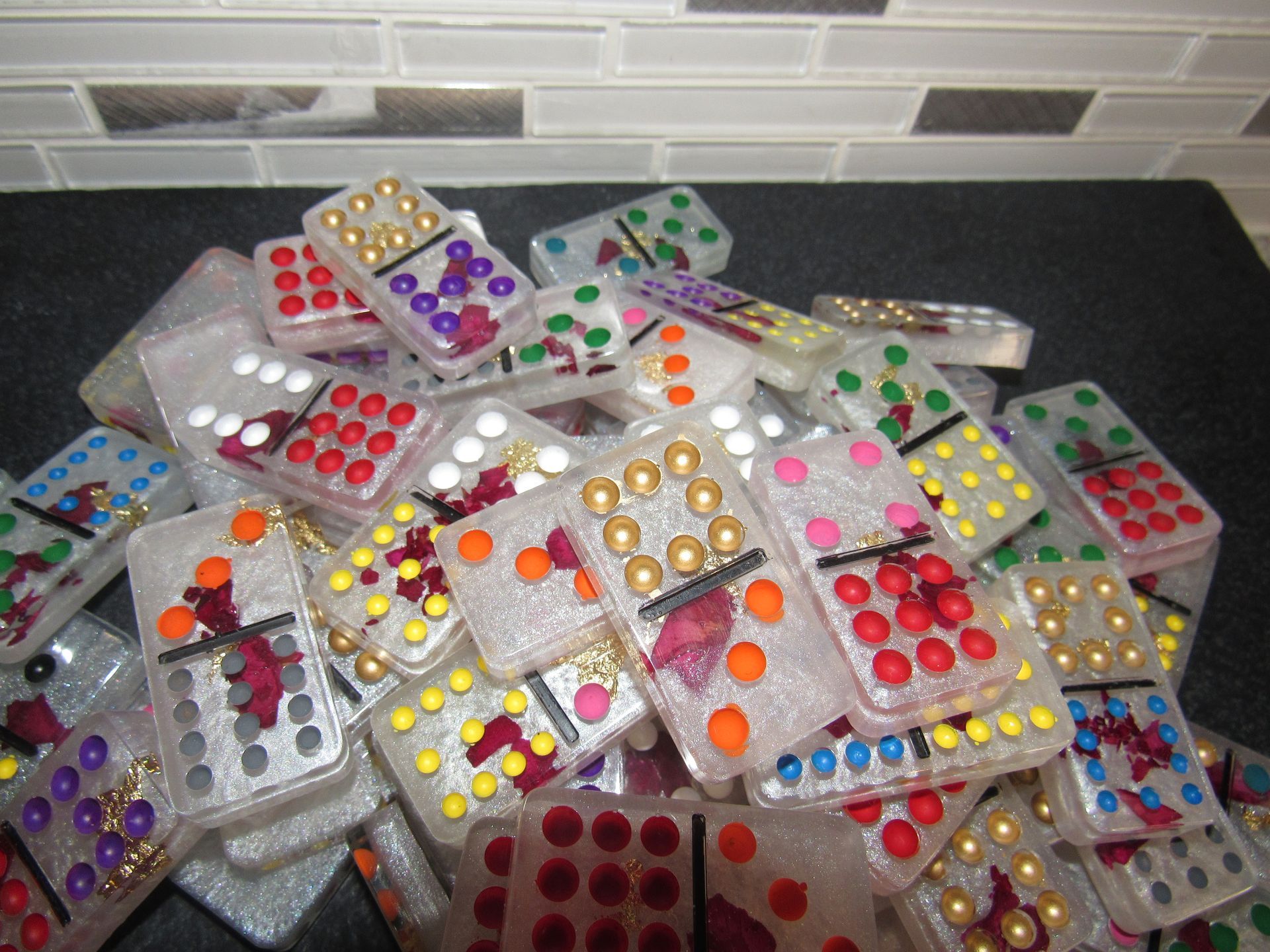 Mexican Train Dominoes - White