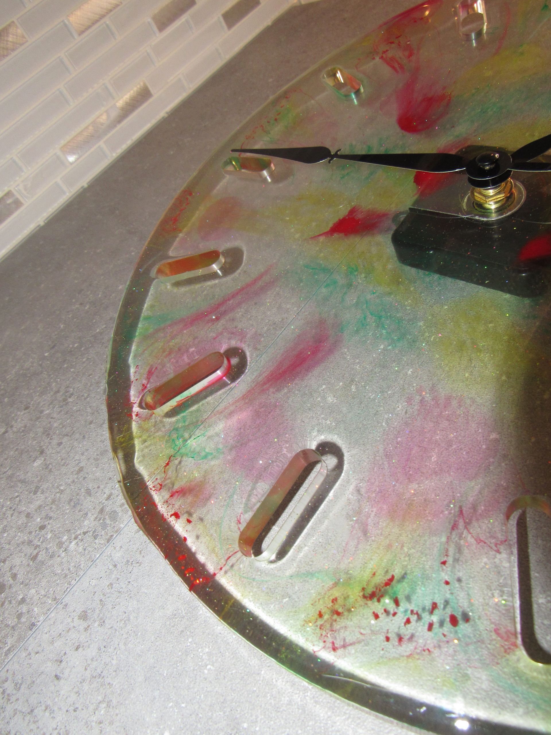 Rasta Resin Clock - 13 inches