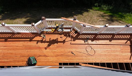 outdoor deck under renovation