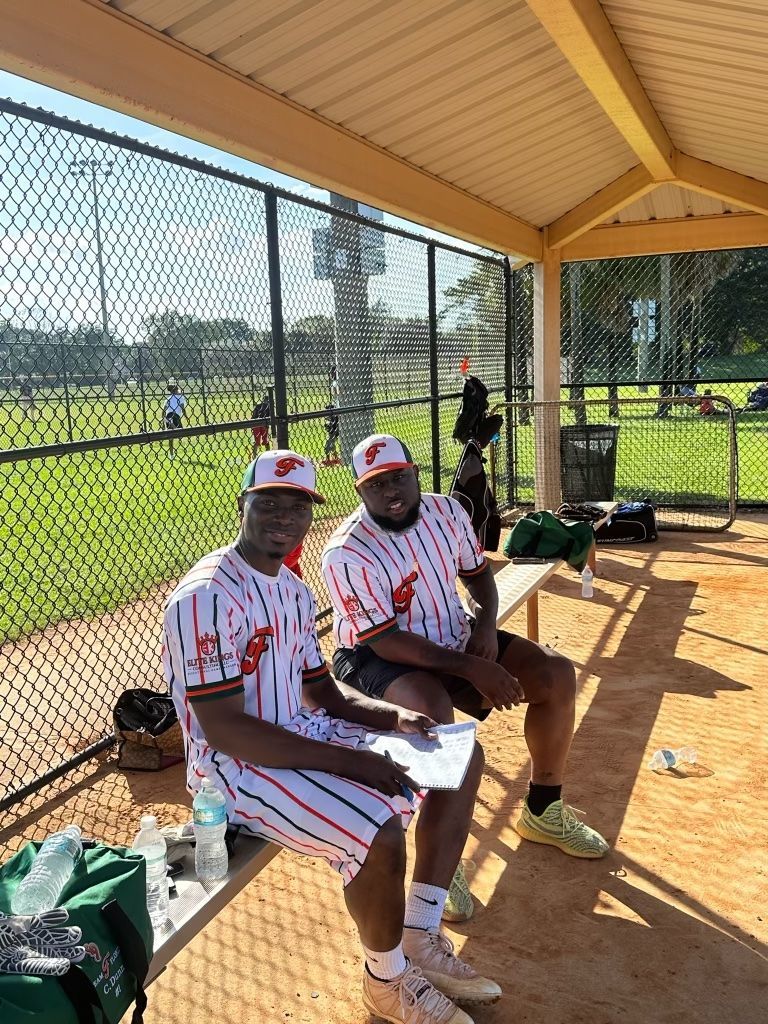 Teammates in the dugout