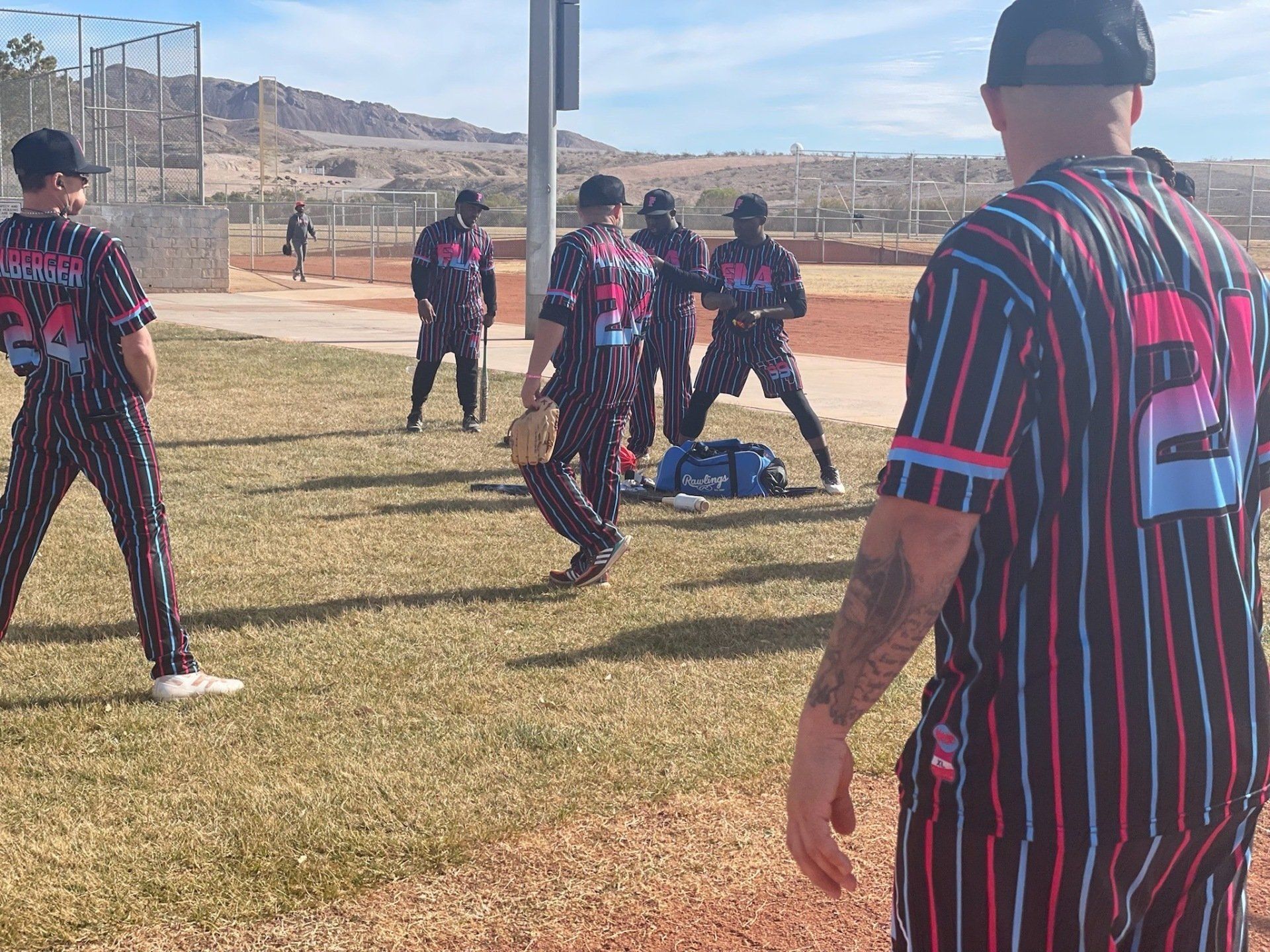 Warming up before the game