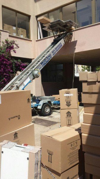 scatole durante un trasloco