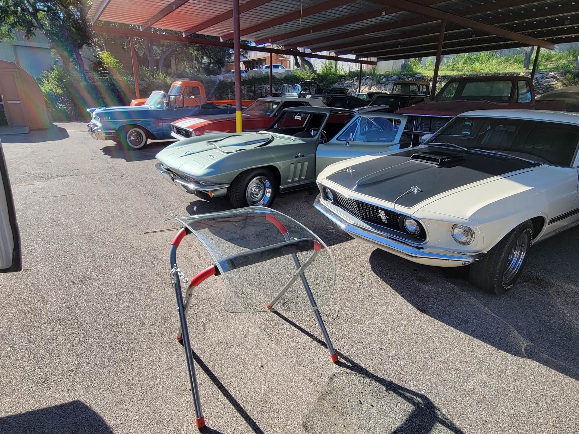 Cars waiting for windshield calibration