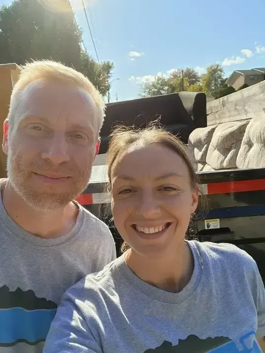 owner operators of the best junk removal company in knoxville tn, out with the old junk removal