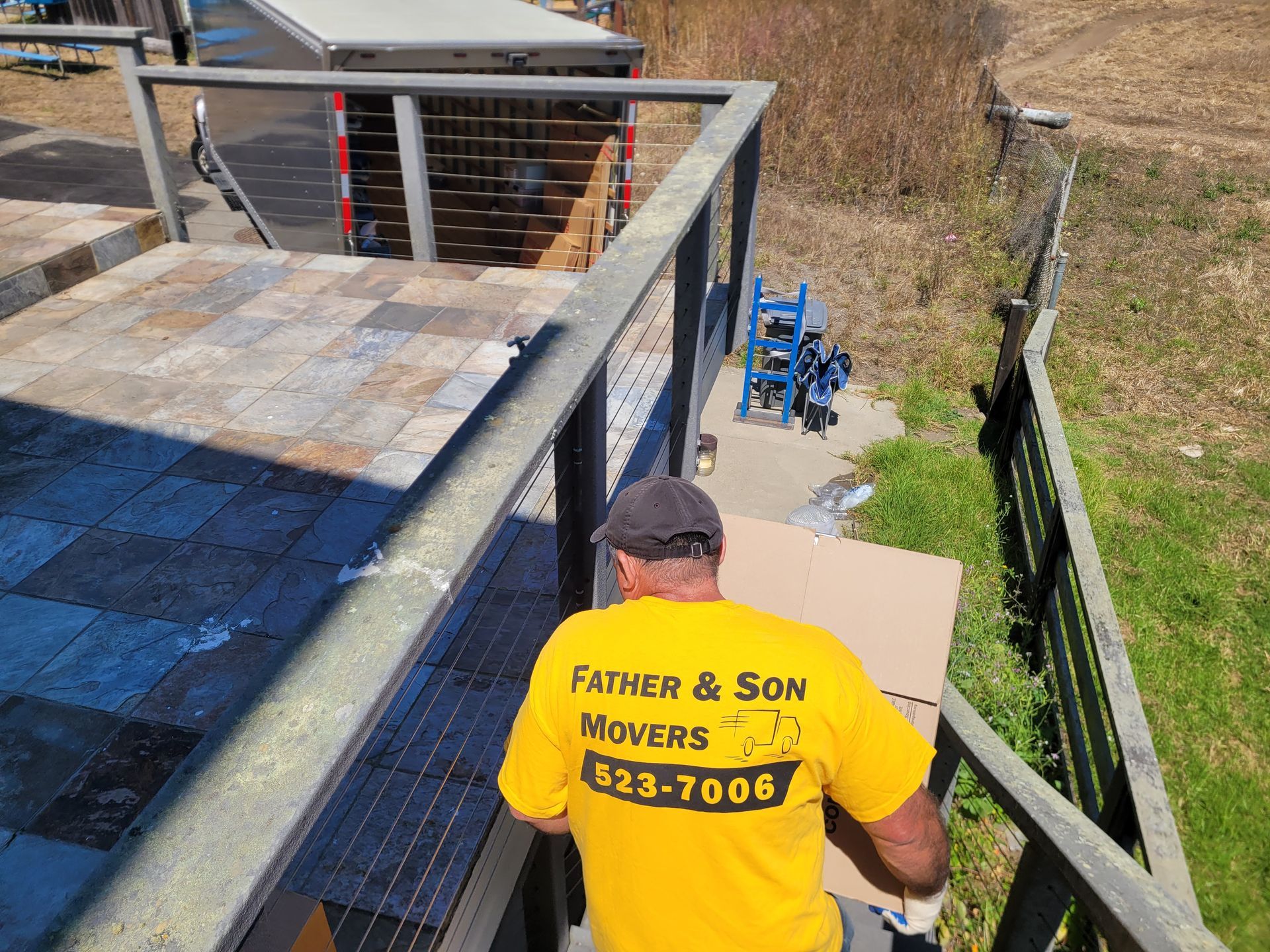 Loading the boxes one by one