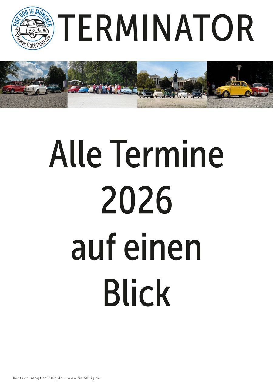 Terminplan der Fiat 500 IG