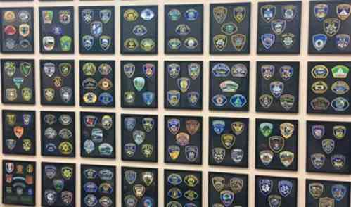Wall of badges — CPR education in Upland, CA