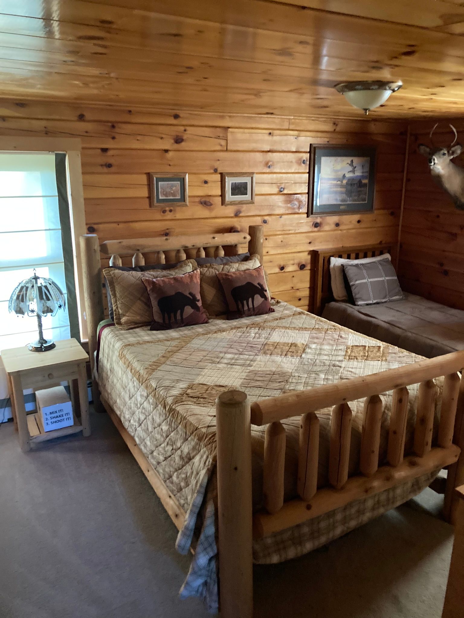 bedroom at the sporting camp