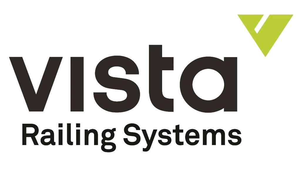 Logo for Vista Railing Systems: black text
