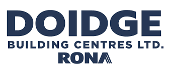 Logo for Doidge Building Centres LTD. in navy blue with