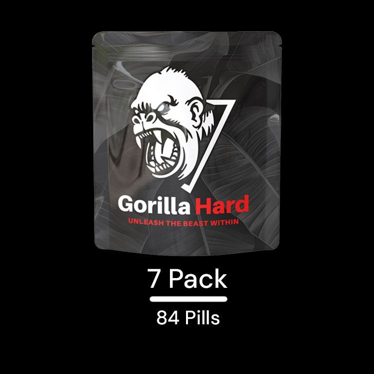 Gorilla Hard supplement pack with a gorilla logo. 