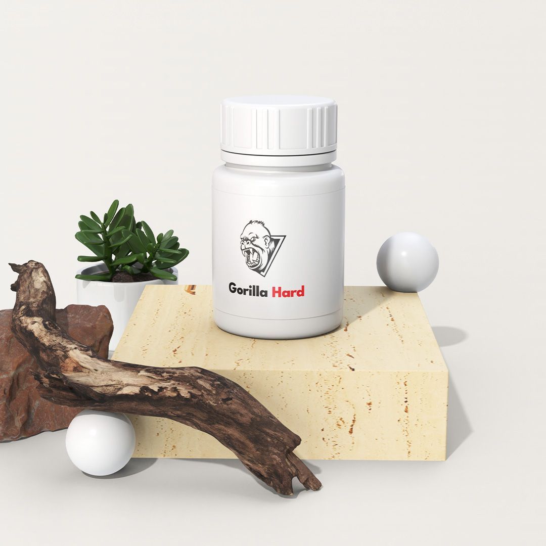 White supplement bottle, 