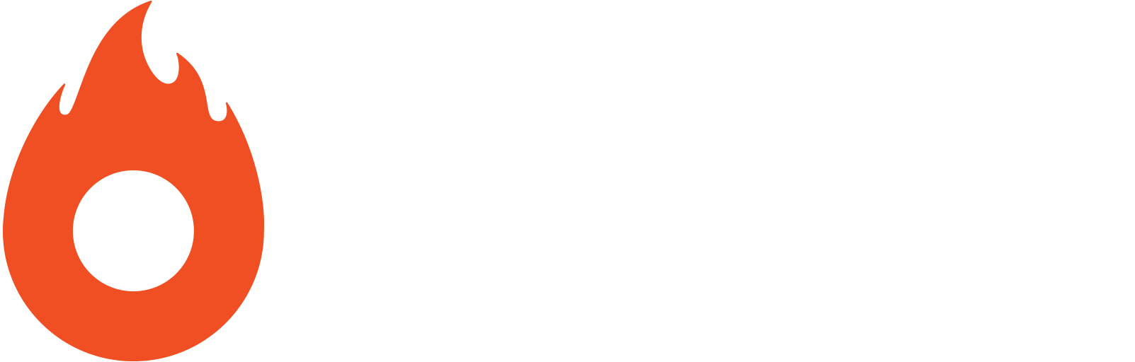 Um logotipo para hotmart com uma chama no meio.
