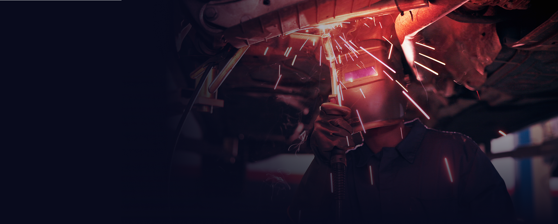 Abstract red and purple light streaks over a dark, fractured surface | Apex Auto Care