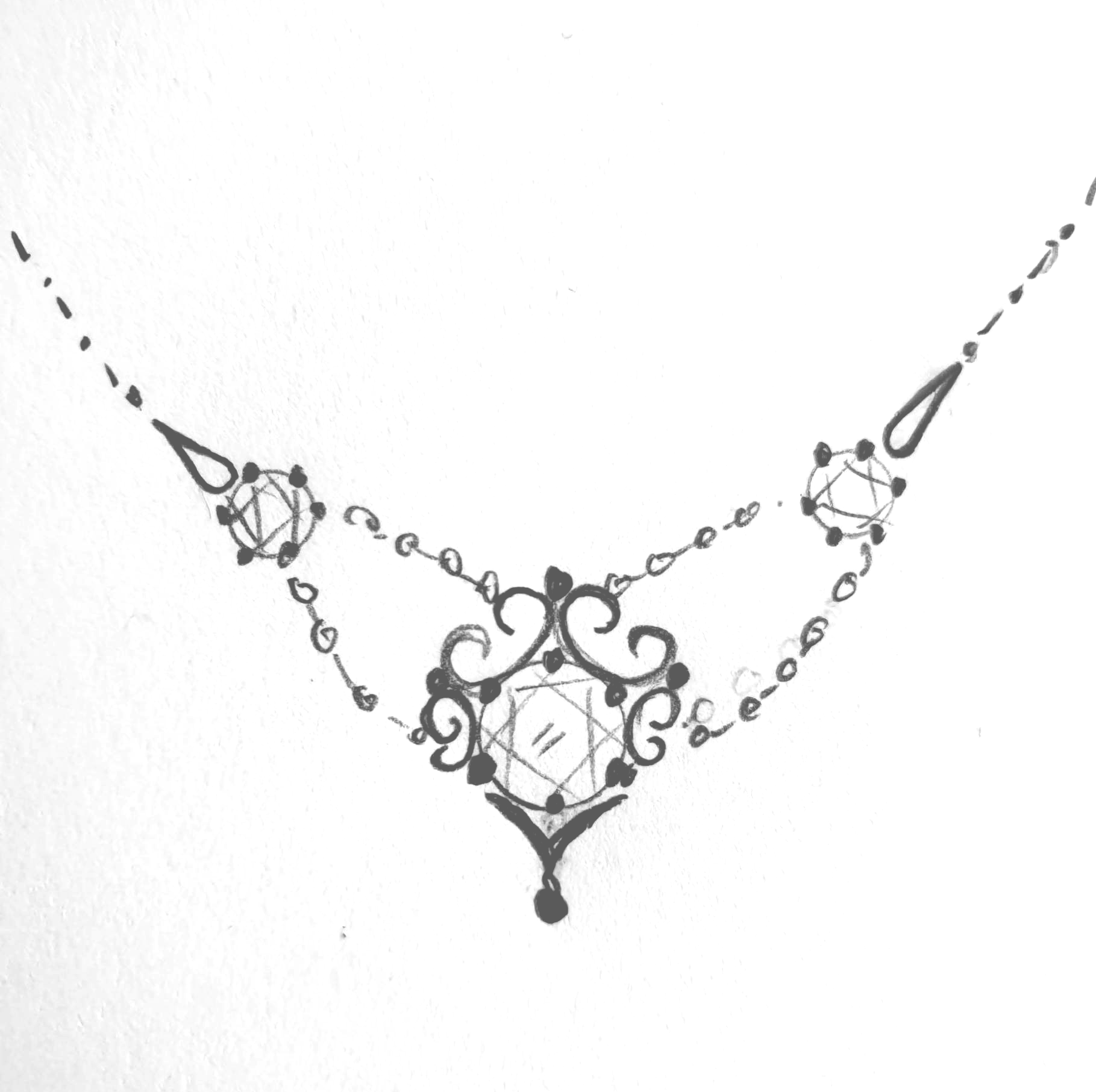 Trachtenschmuck Skizze