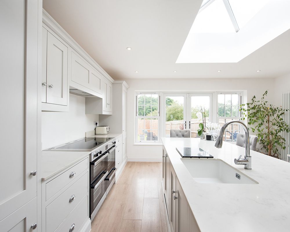 Kitchen with White Cabinets – Temecula, CA – Precision Cabinetry and Stone