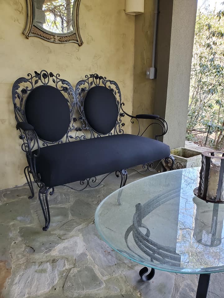 Black Metal Chair — Otto, NC — Christine's Home Decor