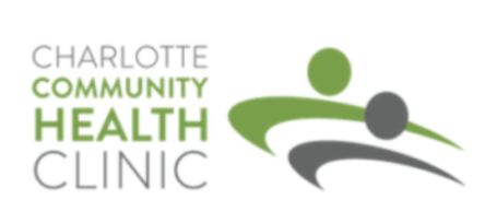 A logo for the charlotte community health clinic