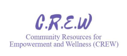 A logo for c.r.e.w community resources for empowerment and wellness