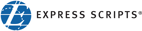 A logo for express scripts is shown on a white background
