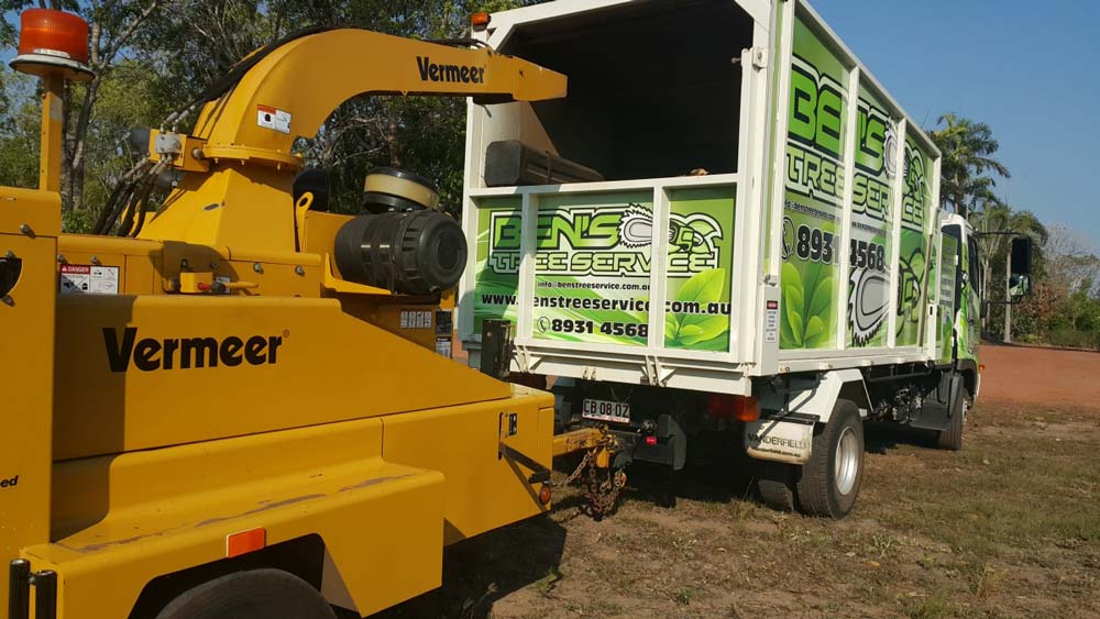 Back View Of A Truck — Tree Services In Palmerston, NT