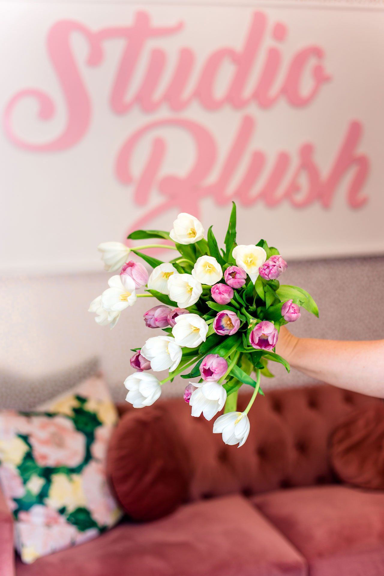 studio blush flowers