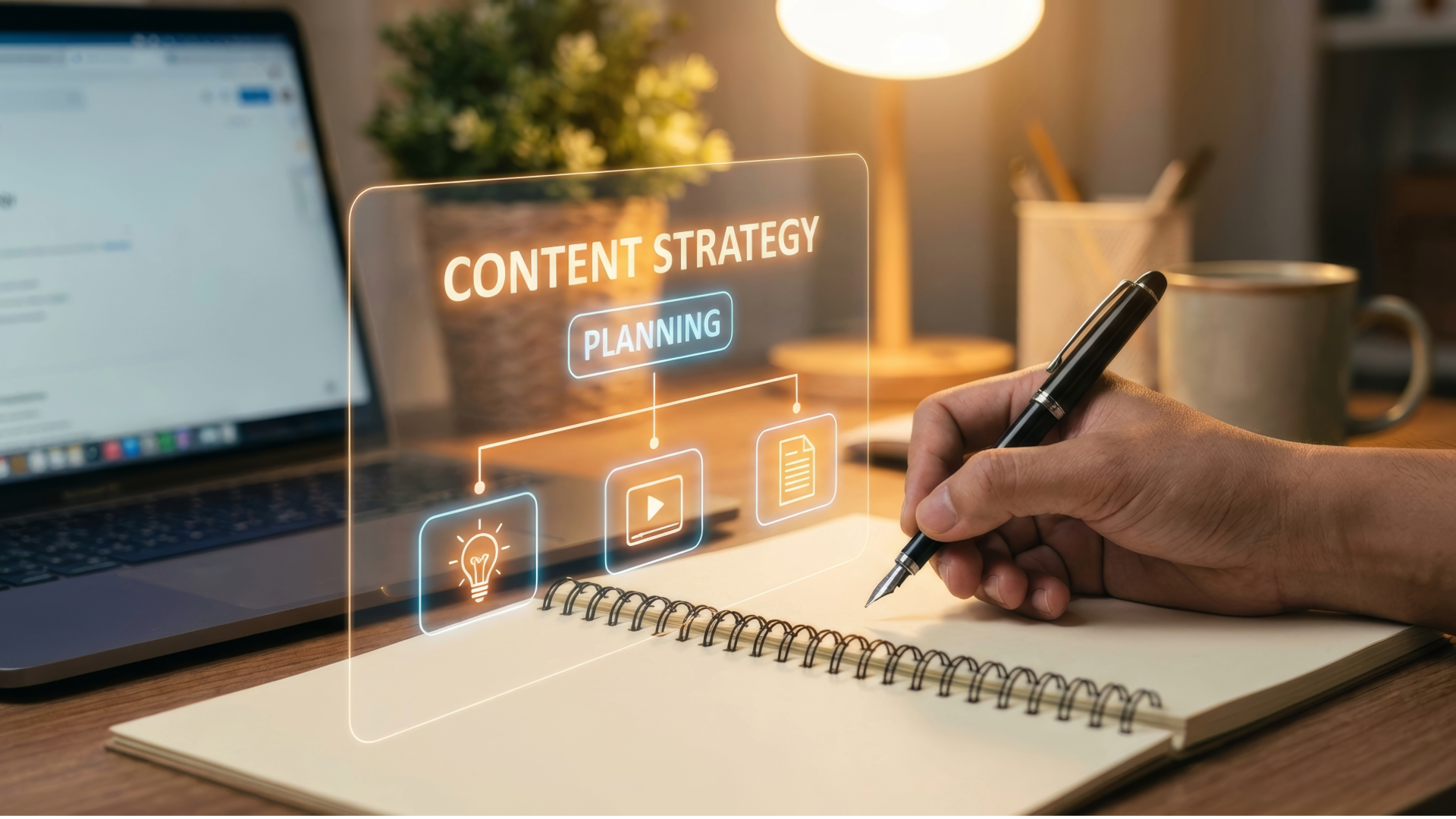 A close-up of a computer monitor displaying an active video editing software timeline with multiple video and audio tracks.