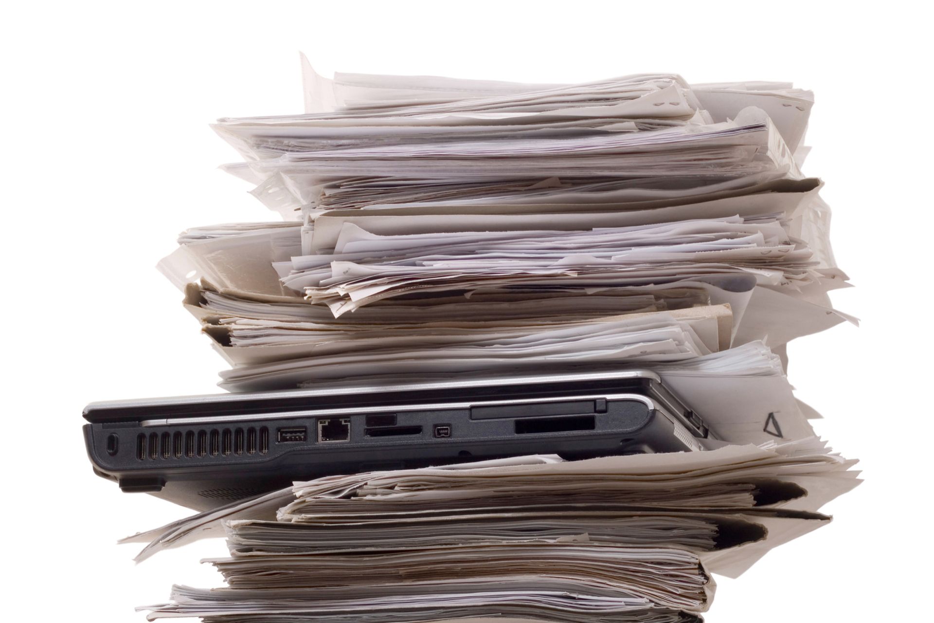 laptops, documentation, close-up Looking through the vents of an AC unit a fan blade stays motionless