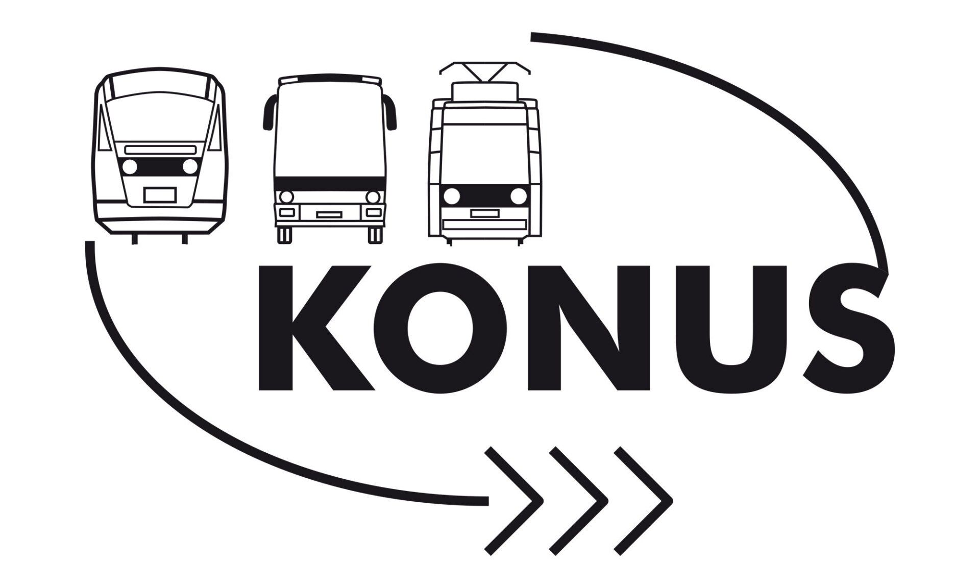 Ein schwarz-weißes Logo für ein Unternehmen namens Konus.