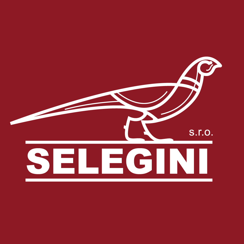 White stylized pheasant logo above 