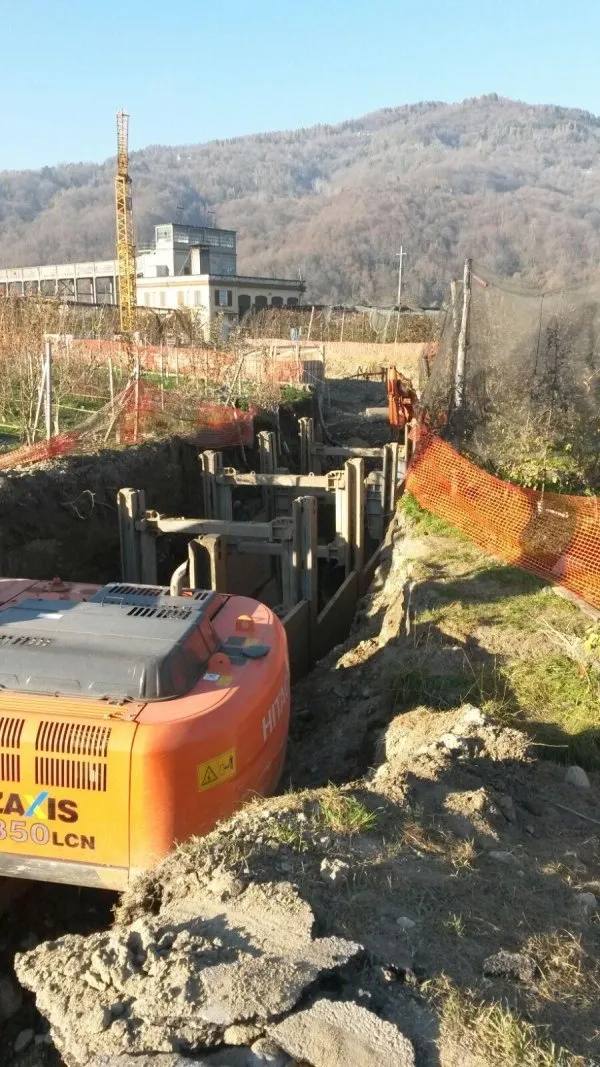 blindaggio scavo con condotta di grande diametro