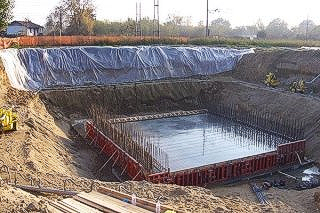 lavori edili su un terreno