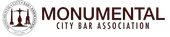 A logo for the monumental city bar association.