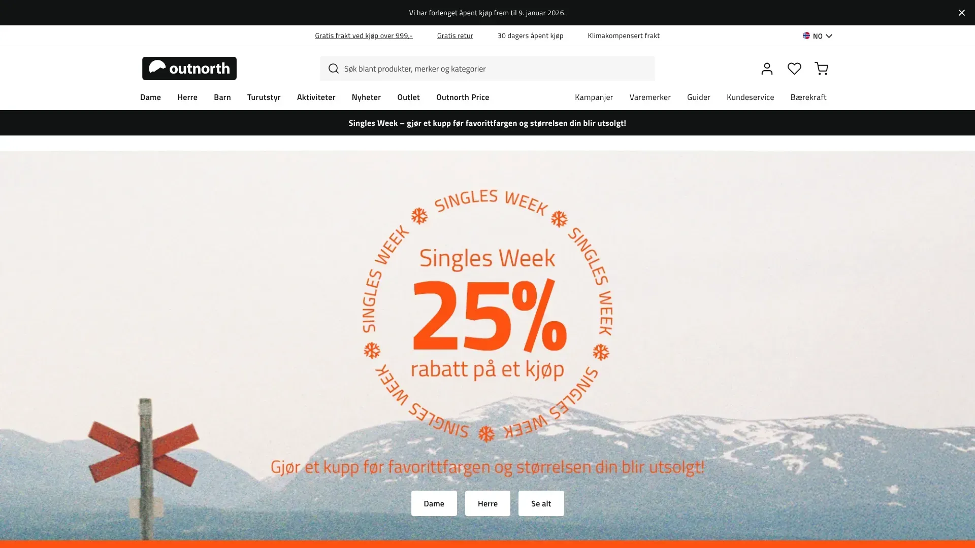 Outnorth nettbutikk - Les om nettbutikken, sjekk kampanjer, kampanjekoder og tilbud