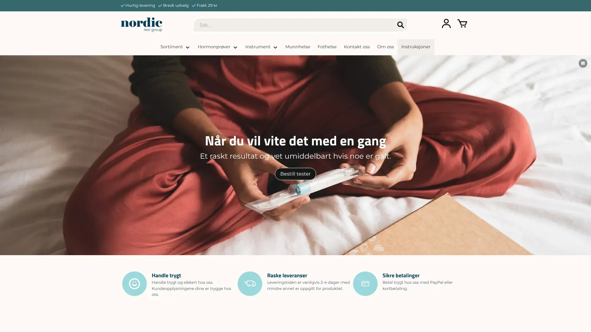 Nordictest nettbutikk - Les om nettbutikken, sjekk kampanjer, kampanjekoder og tilbud