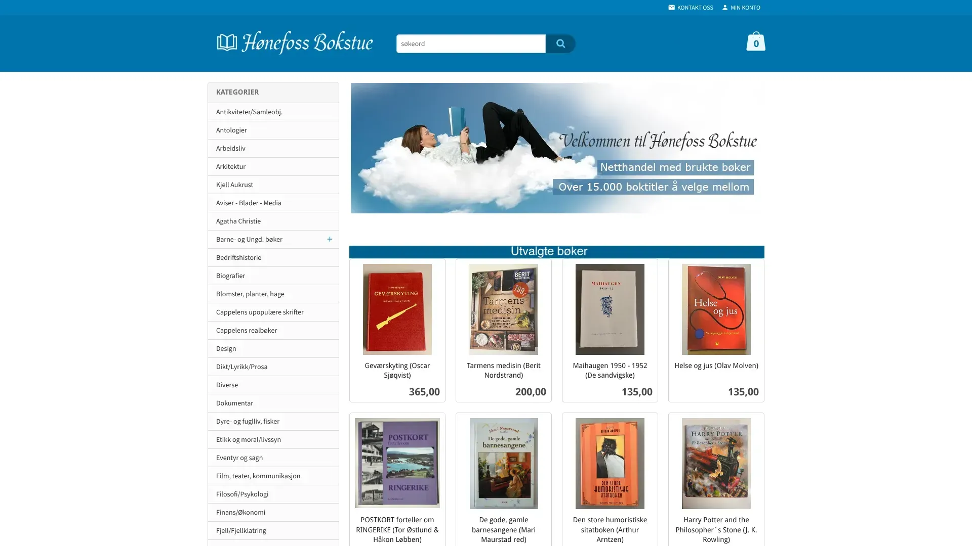 Honefossbokstue nettbutikk - Les om nettbutikken, sjekk kampanjer, kampanjekoder og tilbud