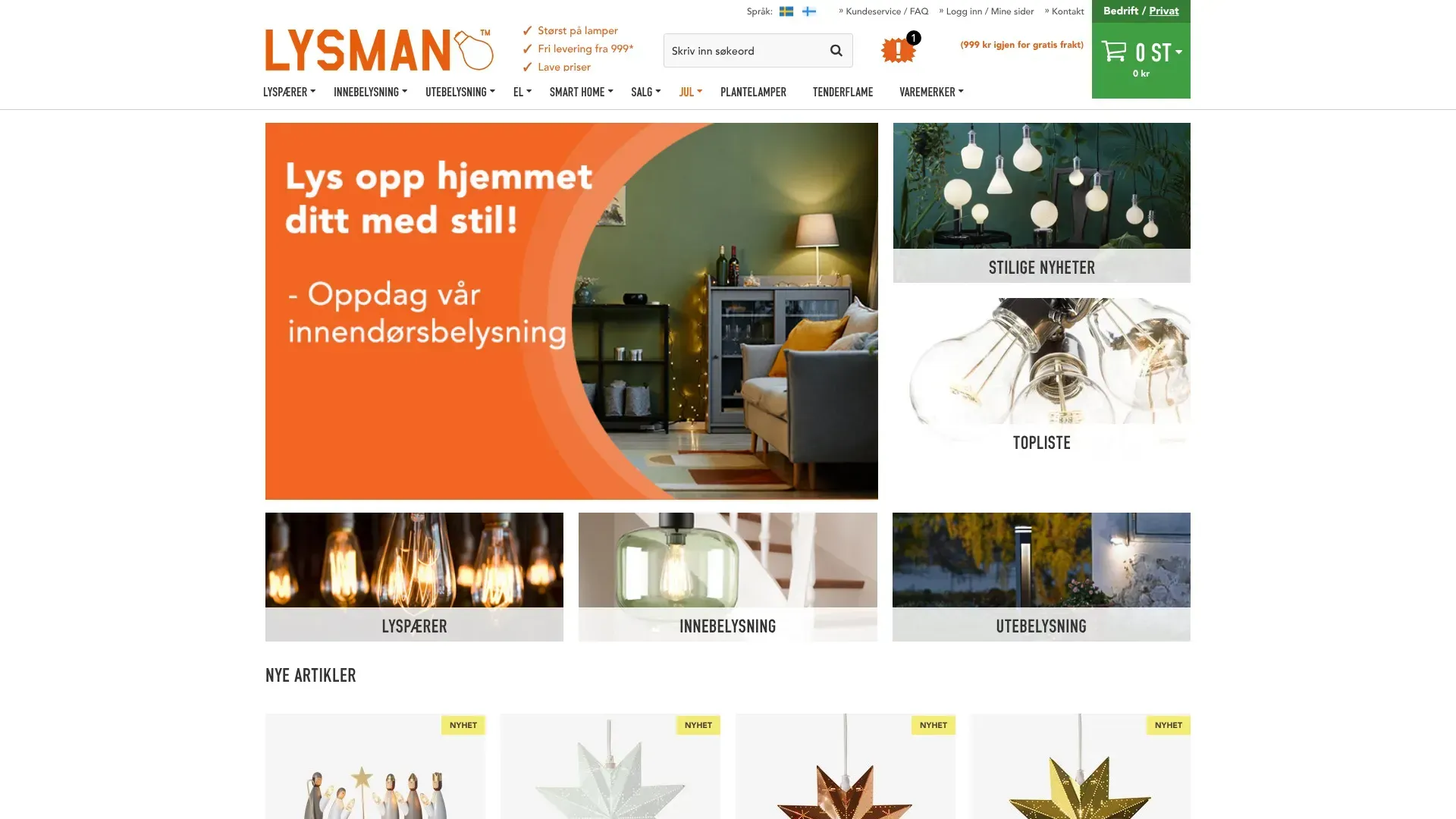 Lysman nettbutikk - Les om nettbutikken, sjekk kampanjer, kampanjekoder og tilbud