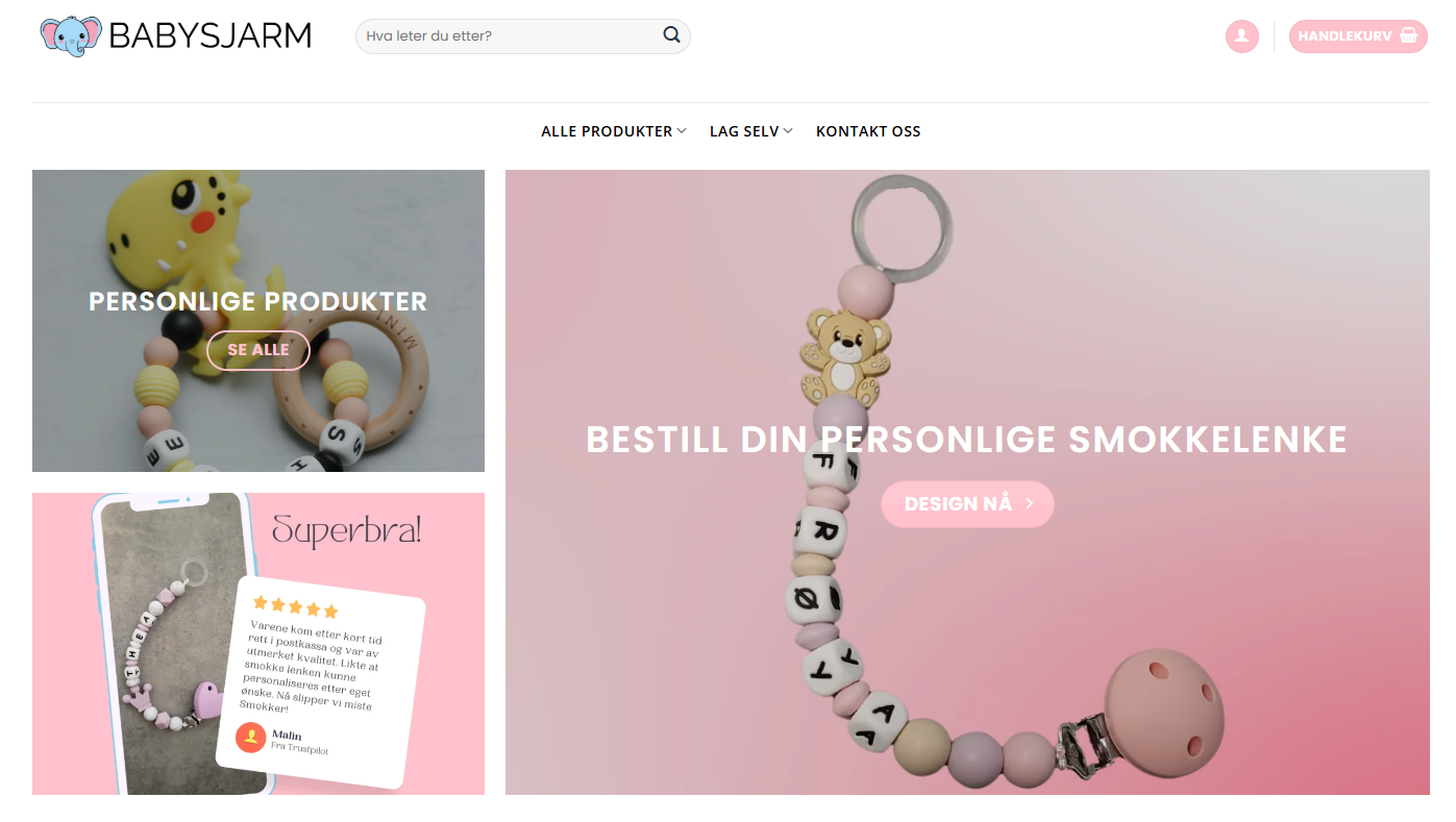 Babysjarm nettbutikk - Les omtalen av nettbutikken